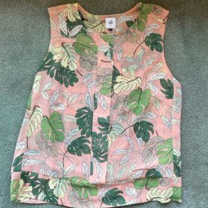 Cabi sleeveless blouse Style 5351 Tropical print
